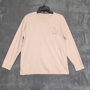 Ivory Ella Long Sleeve T Shirt Elephant Pale Pink Medium